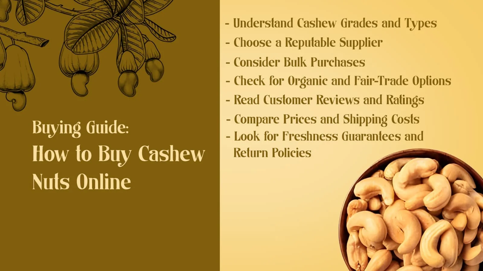 buying cashew nuts