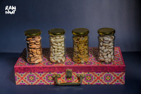 Red Traditional 4 Jar Box